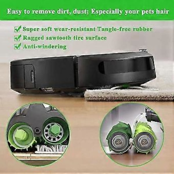 Ersättningskit för tillbehör kompatibelt med Irobot Roomba I7 I7+ I7 Plus och E5 E6 E7-seriens dammsugare - 14 st