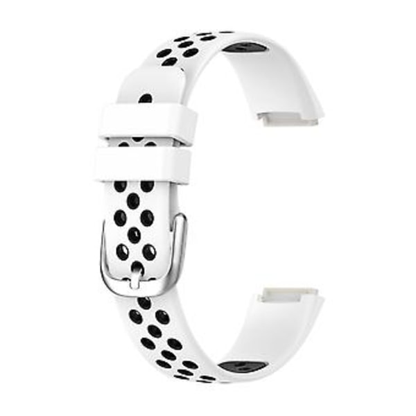 Til Fitbit Luxe Silikonrem (Hvid Sort)