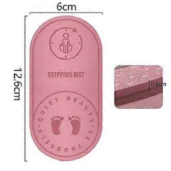 Hyppynarun alusta - 6mm/8mm paksumpi hiljainen hyppynarun alusta (126*60*6MM Pinkki)