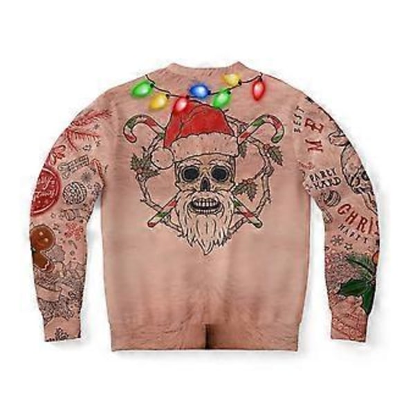 Jul Dam Herr Ful Jultröja Tröja Pullover Jumper Tunika (S Flerfärgad)