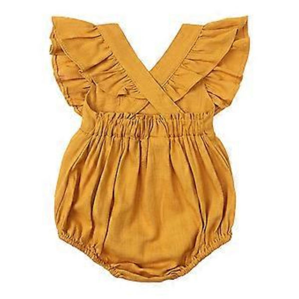 Underbar Nyfödd Baby Flicka Sparkdräkt Volang Bodysuit Jumpsuit Sommarkläder Baby Utomhusklänning för Baby Flickor Flera storlekar Röd 66(66 Röd)
