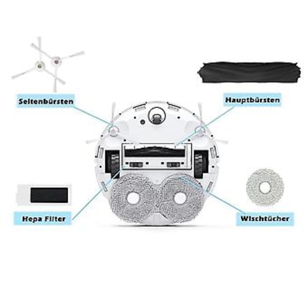 Ersättningsdelar för DEEBO T20 OMNI T20e Omni Turbo Series Robotdammsugare Huvudborste Moppdyna Dammsugare