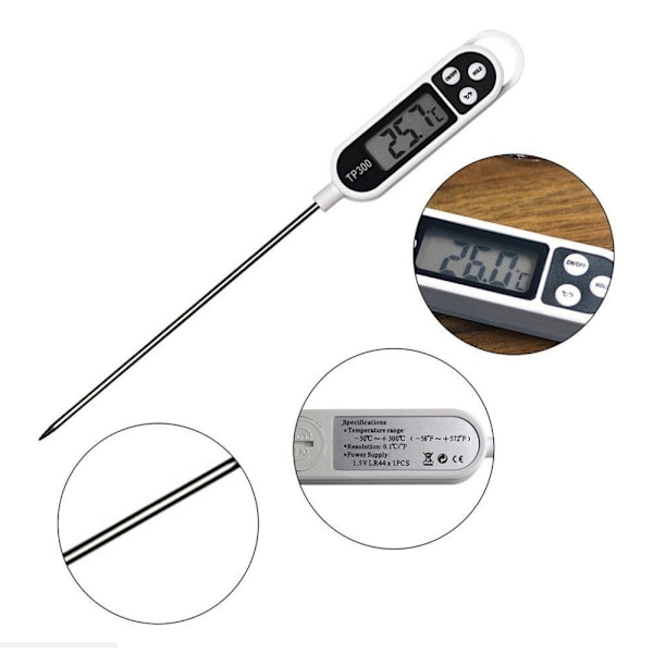 Digital Kjøkken Pastry Termometer 3 Sekunders Instant Matlaging Termometer