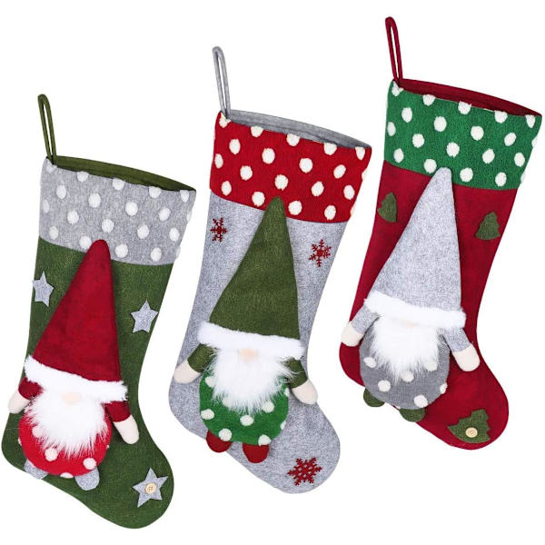 3-pack julstrumpor 50 cm stora julstrumpor jul