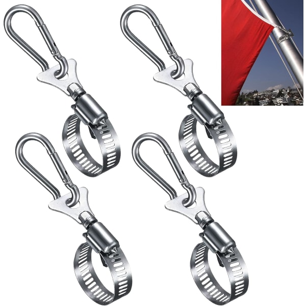 Flaggringklämmor, flaggstångsutrustning, flaggstångsklämmor, flaggstång