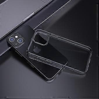 Transparent blød TPU telefoncover kompatibelt med iPhone 13 13pro pro max mini (iPhone 13 Pro Sort Transparent)