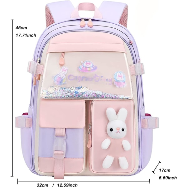 Bunny ryggsäck, kanin skolryggsäck, kanin ryggsäck för flickor,