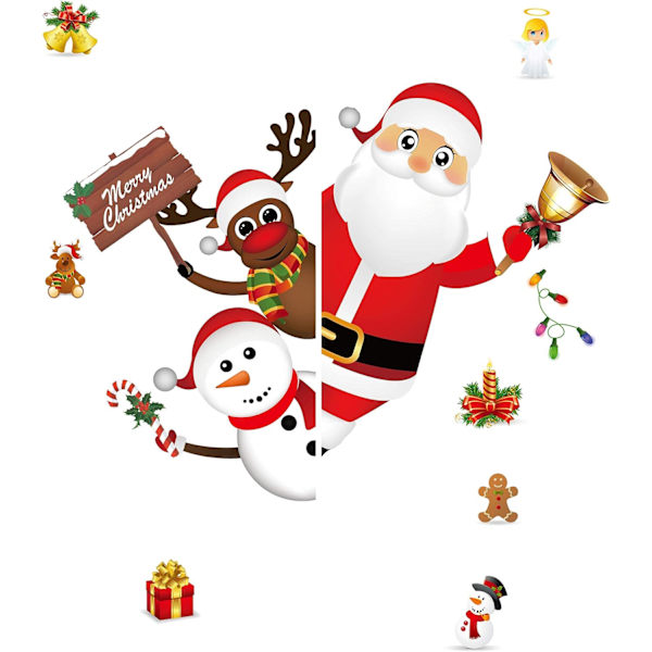 Jule Vindue Stickers Jule Vindue Dekoration DIY Sød Reindee