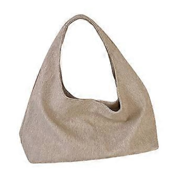 Suurikokoinen kainalokassi naisille tytöille Tyylikäs työmatkakassi Yksinkertainen olkalaukku Denim Kainalokassi Ostoskassi aprikoosi (aprikoosi)