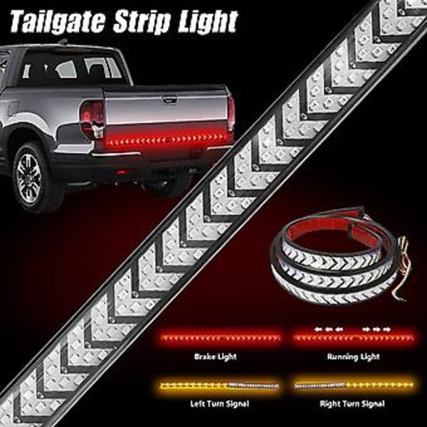 40\" LED Lastvogn Bagklap Lys Bar Strip Bakgear Bremse Hale Flydende Blinklys ( )