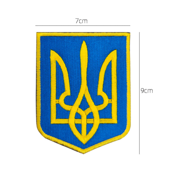 10-pack Trident guld blå gul flagga broderad kardborre Badge sa