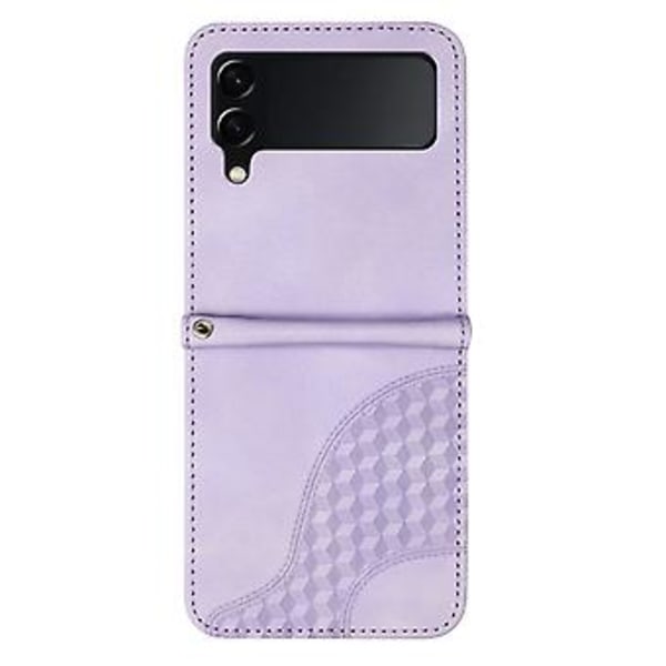 Elefantti-reliefillä varustettu PU-kotelo Samsung Galaxy Z Flip3 5G:lle (Vaaleanpunainen)