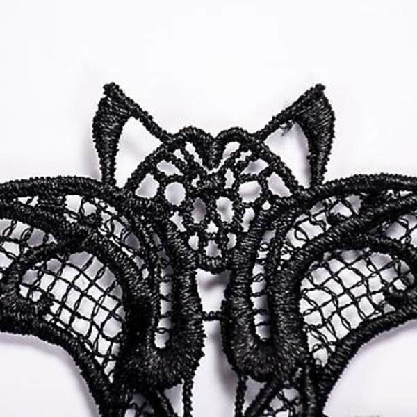 Halloween Maskeradfest Dans y Lady Spetsfladdermusmask