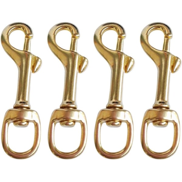Solid Brass Single End Hook Snap Eye Bolt Swivel Clip Buckle för