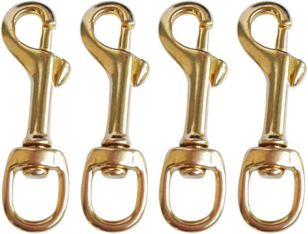 Solid Messing Enkelt Ende Hook Snap Eye Bolt Swivel Clip Buckle for