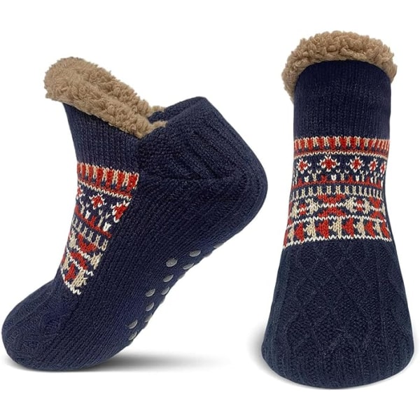 Vinterstrumpor för män, halkfria: Varma termiska hemstrumpor med Sherpa-fyllning, julklapp