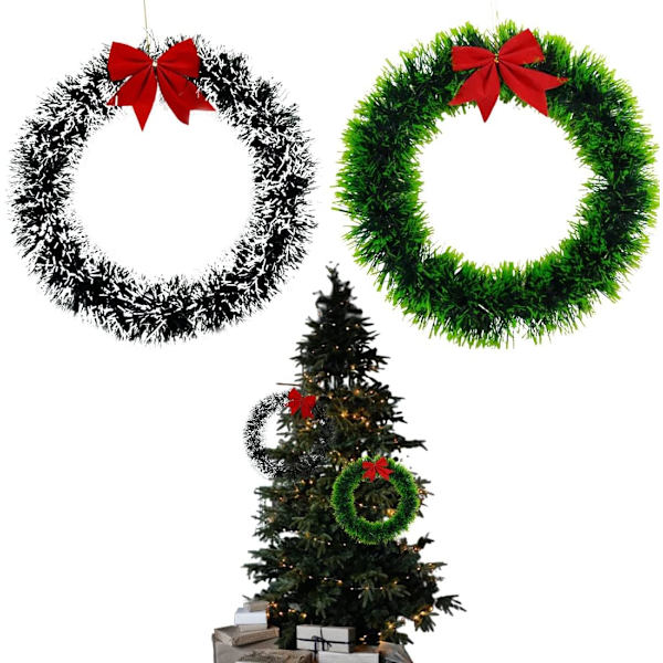 2 stk. juledekoration krans juleklokke krans jul