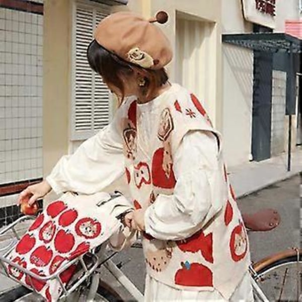 Elegant Målarmössa Klassisk Lolita Söt Katt Basker Visa Ansikte Liten Åttakantig Hatt för Vinter Daglig Användning Gatupromenader Khaki (Khaki)