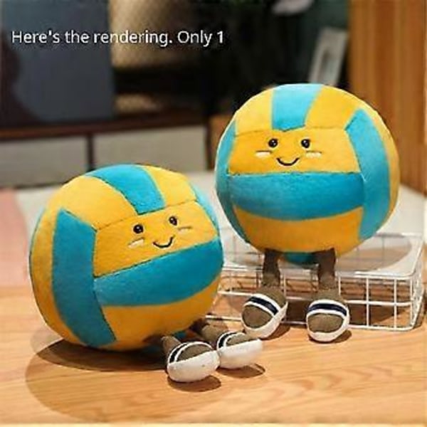 Söt Volleybollkudde, Docka, Mjuk Sportkudde, Rolig Plyschvolleyboll, Present, Rumdekor