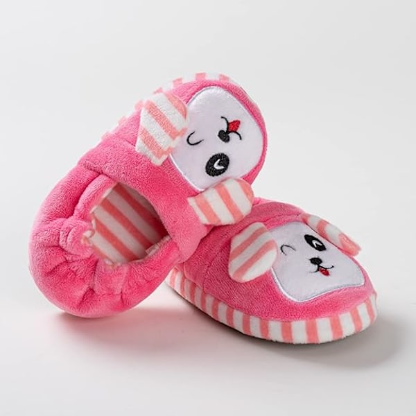 Baby Piges Bløde Plys Hjemmesko Tegneserie Varme Vinter Hjemmesko (Indvendig længde 15,5 cm)