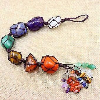 Chakra Hängande Amulett Söt Berlock för Framgångsrik Affärsrikedom Bilvaror