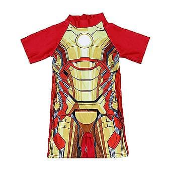 Badesæt til børn i Superman-design, endelst, 3-11 år (Iron Man 6-8 år)