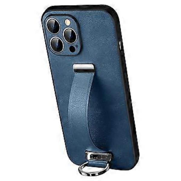SULADA Fashion Series för iPhone 15 Pro Max Skal PU+PC+TPU med Rem Stativ (Stil A)