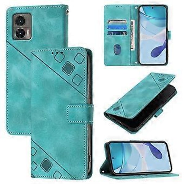 Präglad PU-fodral för Motorola Edge 30 Neo (Grön)