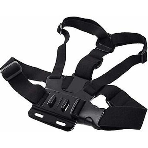 Bröstsele Rem för GoPro Hero 7 6 5 4 3 3 Black Silver Fusion med J-krok - Fullt Justerbar Remstorlek