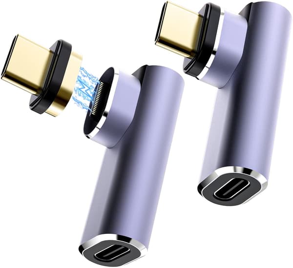 2PCS 140W USB C-adapter, magnetisk til USB 4.0-adapter hurtiglading
