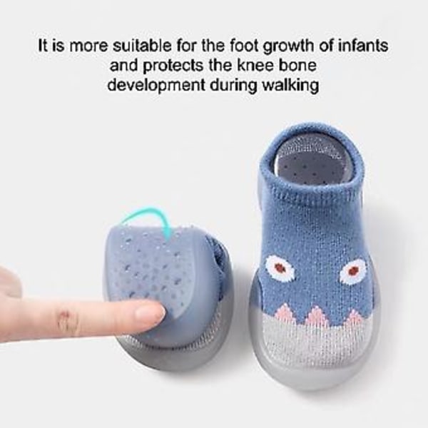 Fianao 1 pari Ensimmäiset kävelykengät Joustavat kengät Pinta Mukautettava Vauvan Ensimmäiset kävelykengät (22 cm Rock Cyan)
