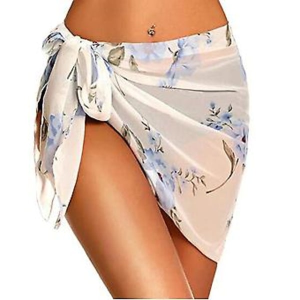 Strand Sarong Kimono Badkläder Omslag För Kvinnor Andningsbart Snabbtorkande Sarong Kjolar (208*50cm Gardenia)