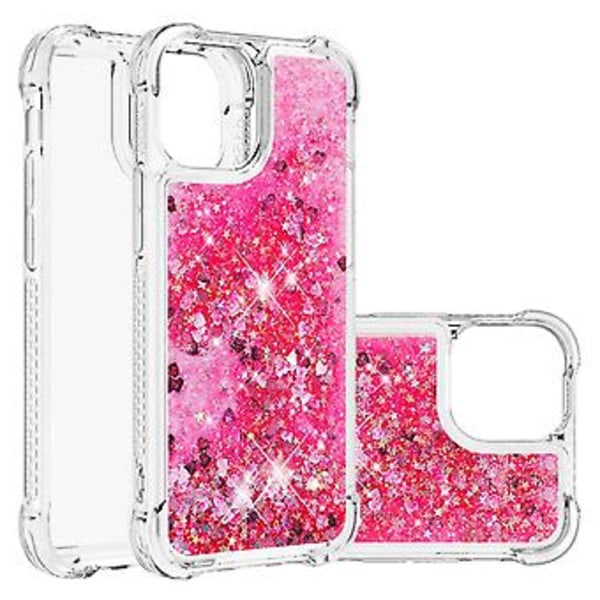 Glitterfodral för iPhone 14 Pro Max - Flickigt Bling Quicksand Mjukt TPU Glimmande Glittrande Flytande Snyggt Glitter Transparent Fodral