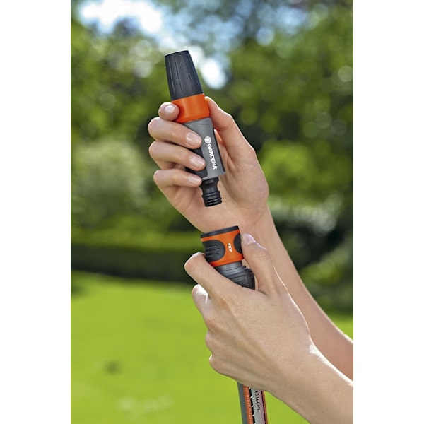 19 mm (3/4 tommer) haveslangekobling: Push-in-kobling med, f