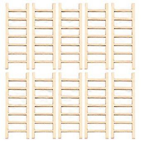 10 stk. utendørs ornament mini tretrapp miniatyrfigurer dyr bonsai ornament miniatyrer trestige trapp