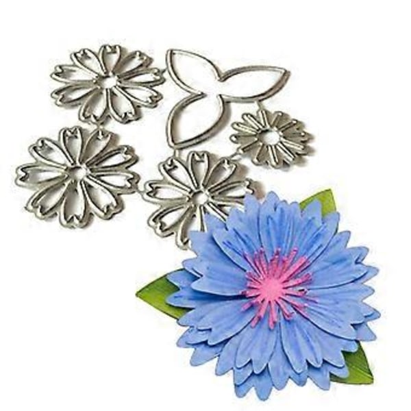 Vackra Blommor Metallstansar Schabloner Scrapbooking DIY Album Stämpel Papper