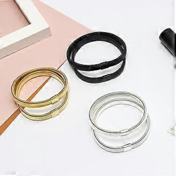Armband i metall för män, stretch, ärmhållare (Vit K, 2 stycken)