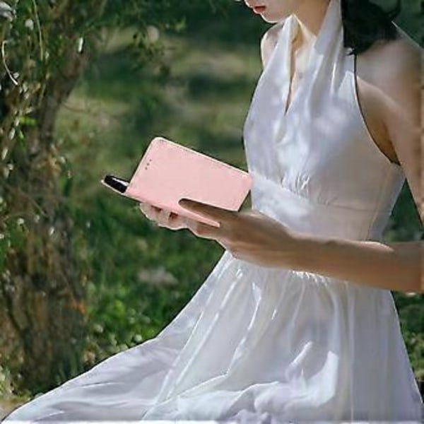 Plånboksfodral för Xiaomi 12 Lite 5G med Visningsställ, Sidenstruktur i Läder, Handledsrem (Stil A)