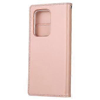 Lærveske for Galaxy S20 Ultra (Rosa gull)