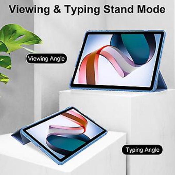 Læder Smart Tablet Etui Til Xiaomi Redmi Pad 10.6 (Blå)