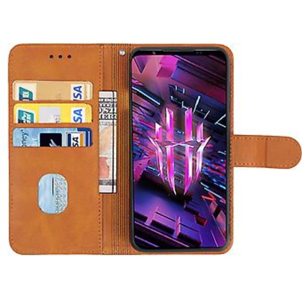 Nahkainen puhelimen kuori ZTE Nubia Red Magic 7S:lle (Ruskea)