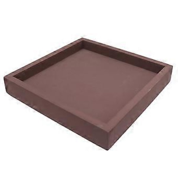 Tykkere Plastikplade Plantepotteskål Multifunktionel Husholdnings Pottet Støtte Lækagesikker Pottet Base til Hjem Indendørs Altan (Kaffe, Indvendig 20x20cm
