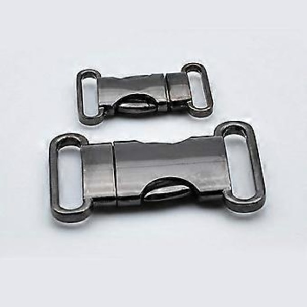 2 kpl Metallisia sivuvapautussolkia Säädettävät pikalukot DIY askartelutarvikkeet (Musta)(Vaalea musta)