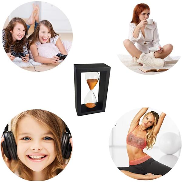 Orange Sandglas 30 Minutters Timer Timeglas til Ornament Dekoration
