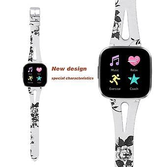 Rem for Fitbit Versa 2 - Håndleddsreim for Fitbit Versa 2 (Hvit Askeblomst)