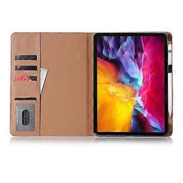 Retro Bokläderfodral för iPad Pro 13 2024 (Kaffe)