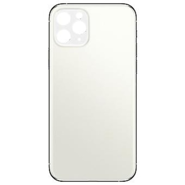 Bakre Batteri Lock Panel i Glas för iPhone 11 Pro (Vit)