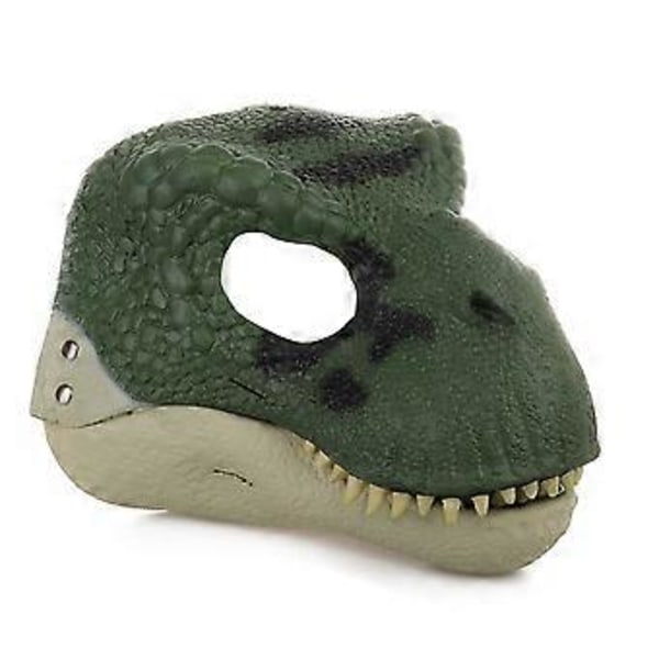 Dinosauriemask, Jurassic World Dinosaurieleksaker med öppningsbar rörlig käke, Velociraptor-mask (Grön)