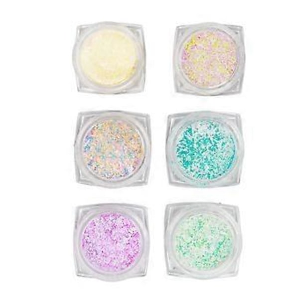 Burkar Nagelkonst Ullpulver Blandade Färger DIY Design Manikyr Nagelkonst Dekorationer Nagelkonst Glitterpulver