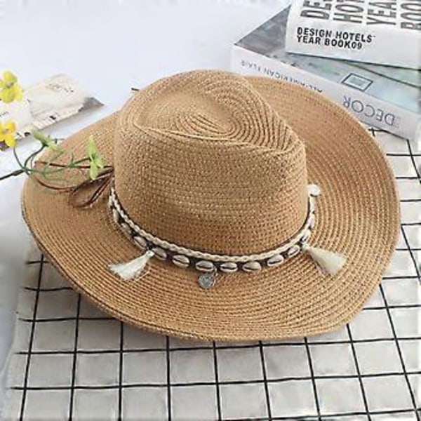 2023 Unisex Olki Fedora Panama Hat Kesä Aurinko Lyhyt Reuna Hattu (Vaaleanpunainen)